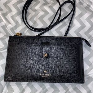 KATE SPADE ♠️ BLACK CROSSBODY WALLET/IPHONE HLDER
